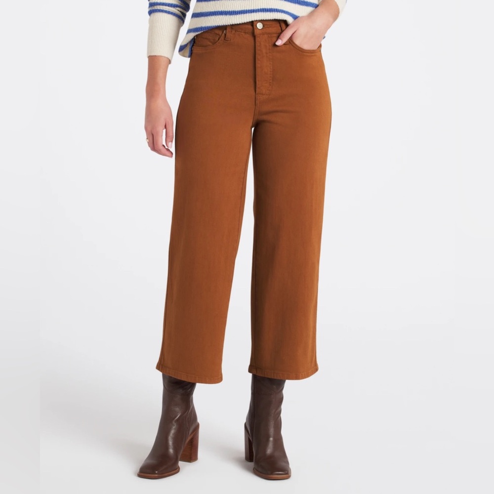 Judy Blue Camel/Brown Wide Leg Crop